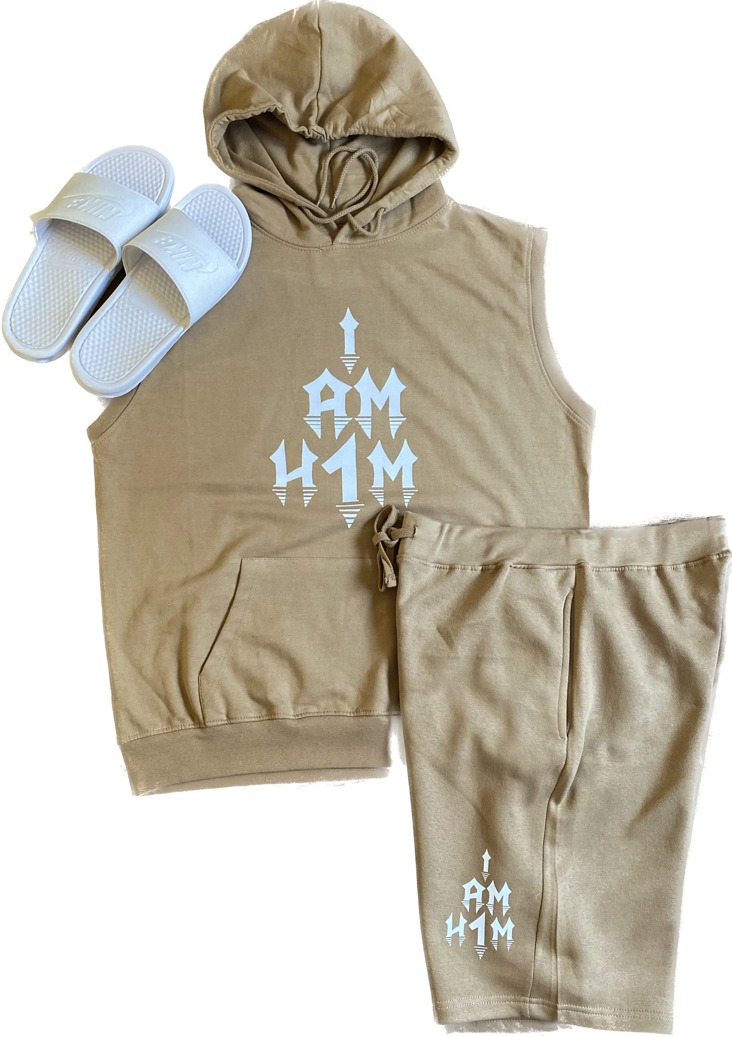 I AM H1M Sleevesless Hoodie 2Pc Set